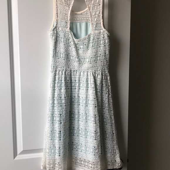 MAISON JULES CROCHET DRESS MINT UNDERLAY SZSMALL - Picture 4 of 5